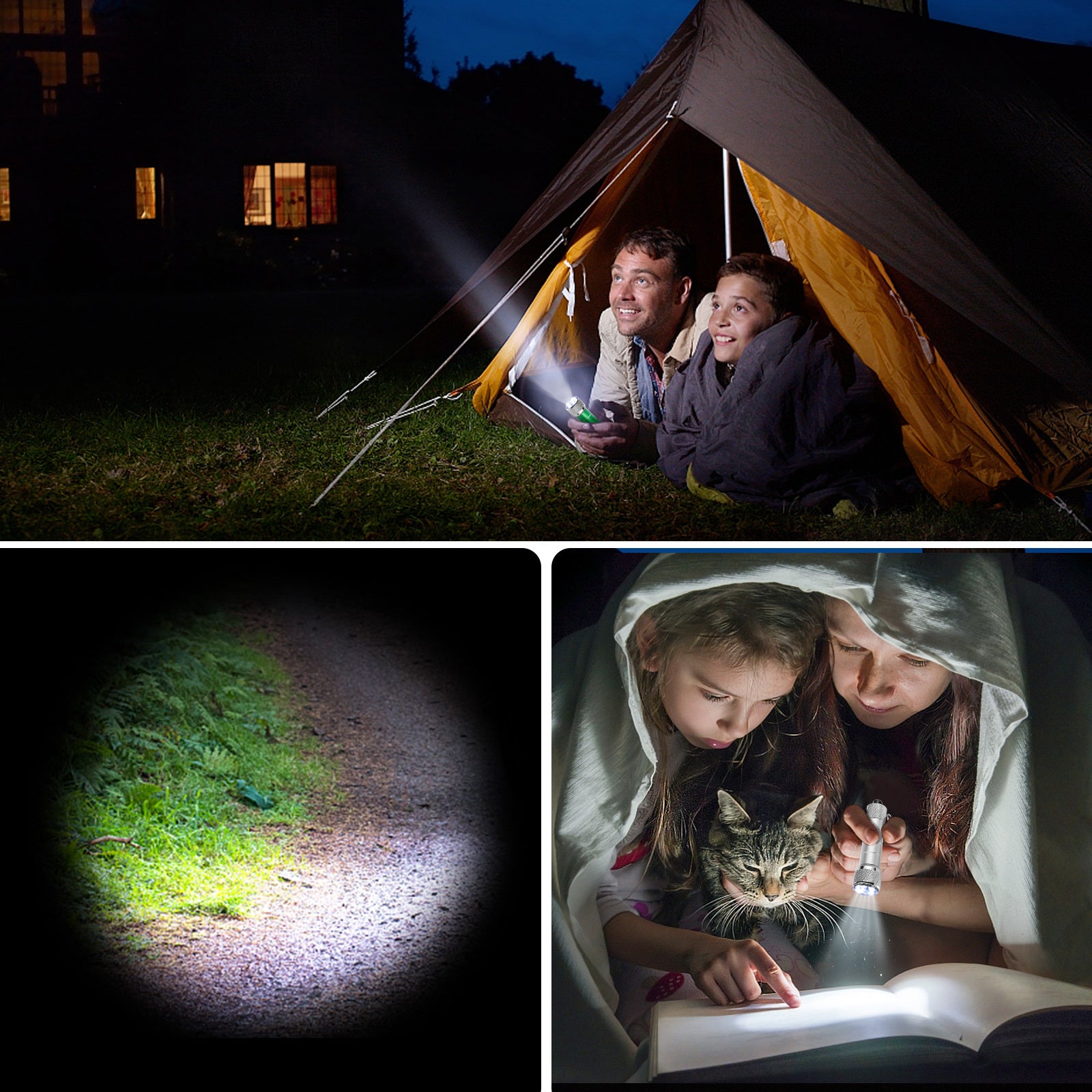 Mini Porte-Clés LED Urgence - Lampe Torche Aluminium Ultra-Légère - Camp de Base Farzen