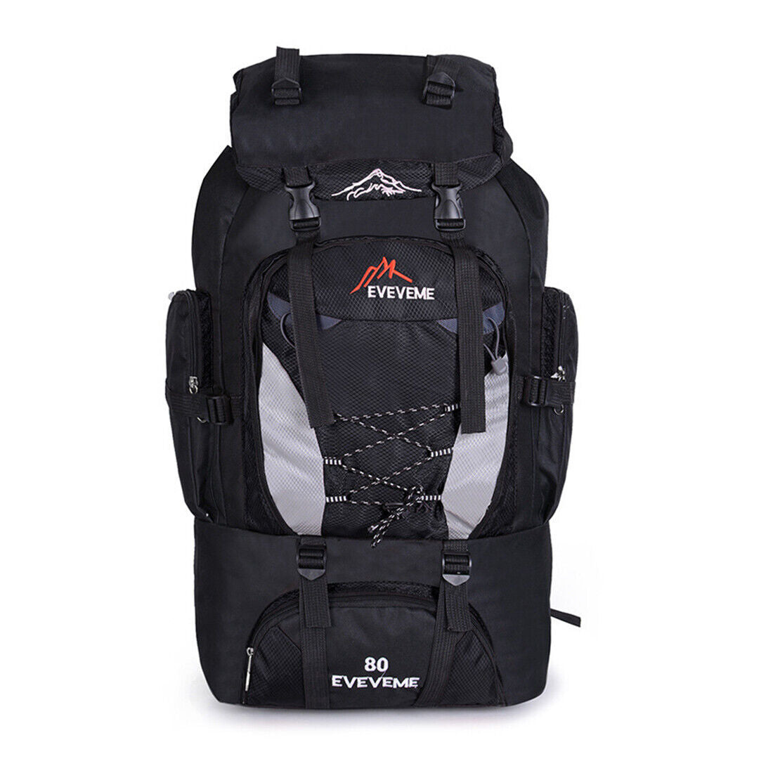 Sac à dos de randonnée extra large 80 L, imperméable, noir - Camp de Base Farzen