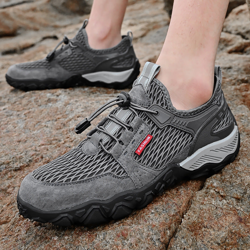 Chaussures Randonnée Cuir Respirantes Homme Sport Été 780g - Camp de Base Farzen