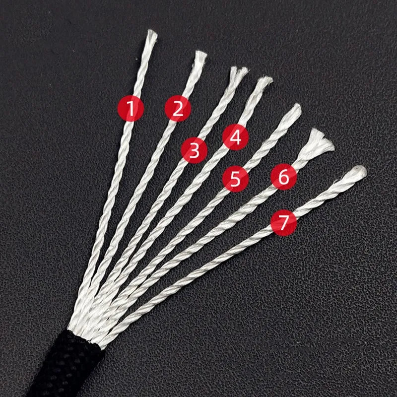 Corde Paracorde 550 - 7 Brins Diamètre 4mm Polyester 5-30m Camping Outdoor - Camp de Base Farzen