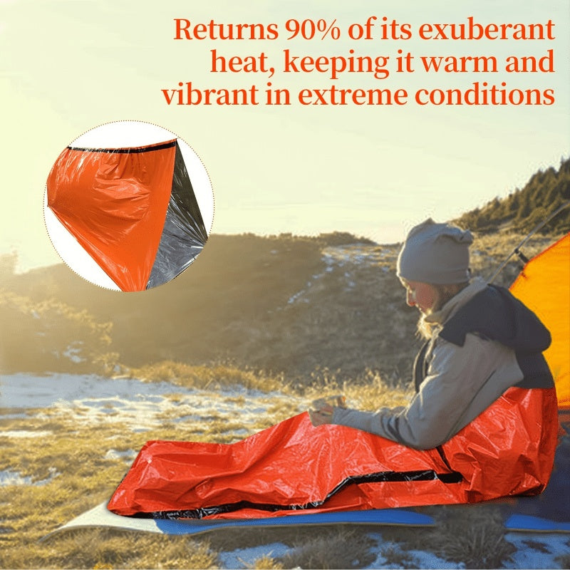 Sac Couchage Urgence Bivouac - Thermique Imperméable 72g - Camp de Base Farzen