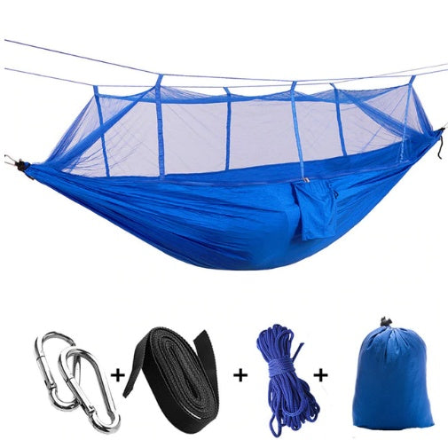 Hamac Double Parachute Moustiquaire - Nylon 210T Anti-Insectes - Camp de Base Farzen