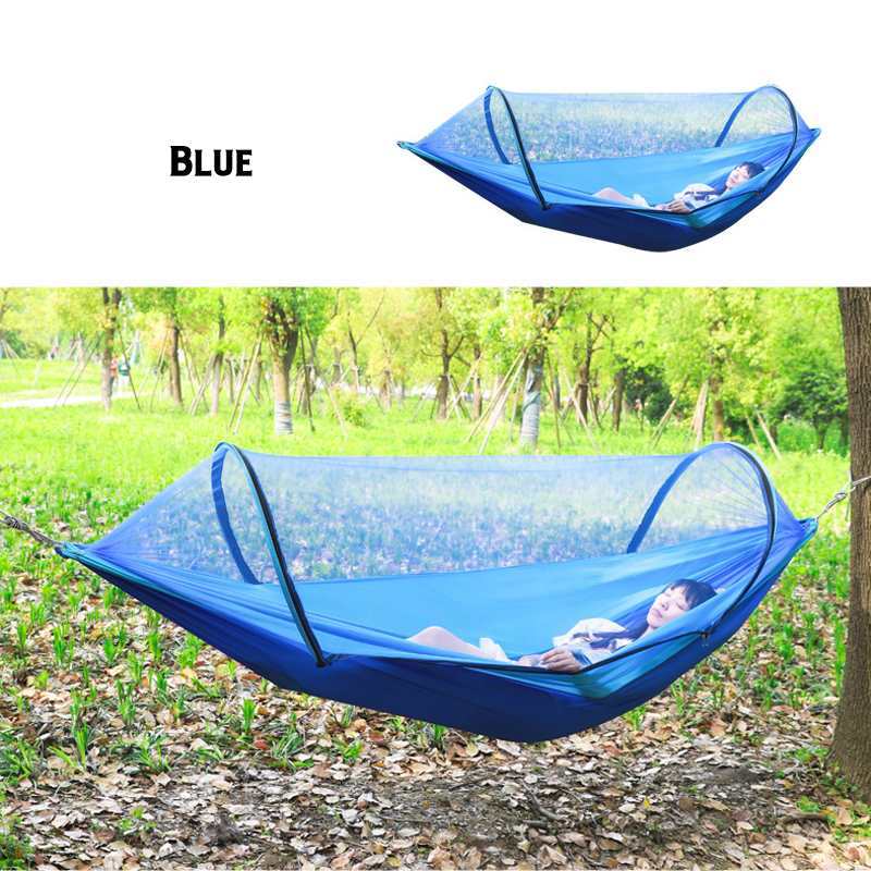 Hamac 2 Personnes Parachute avec Moustiquaire - Nylon Taffeta 210T - Camp de Base Farzen