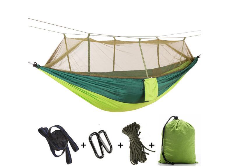 Hamac Double Parachute Moustiquaire - Nylon 210T Anti-Insectes - Camp de Base Farzen