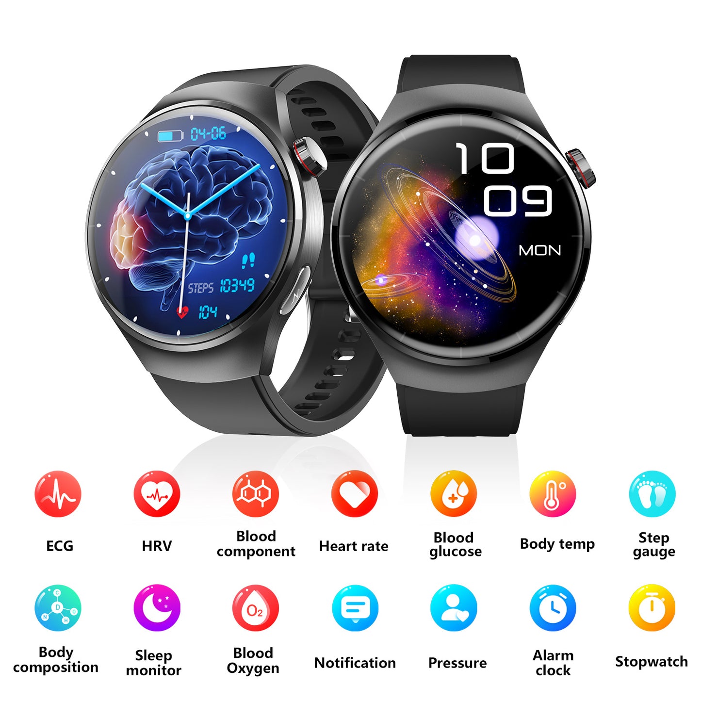 Montre Connectée Santé IP67 - Bluetooth Fitness 90g - Camp de Base Farzen