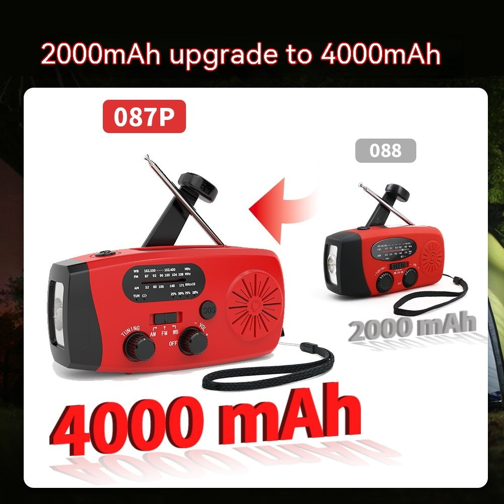 Radio d'urgence portable multifonctionnelle à énergie solaire - Camp de Base Farzen