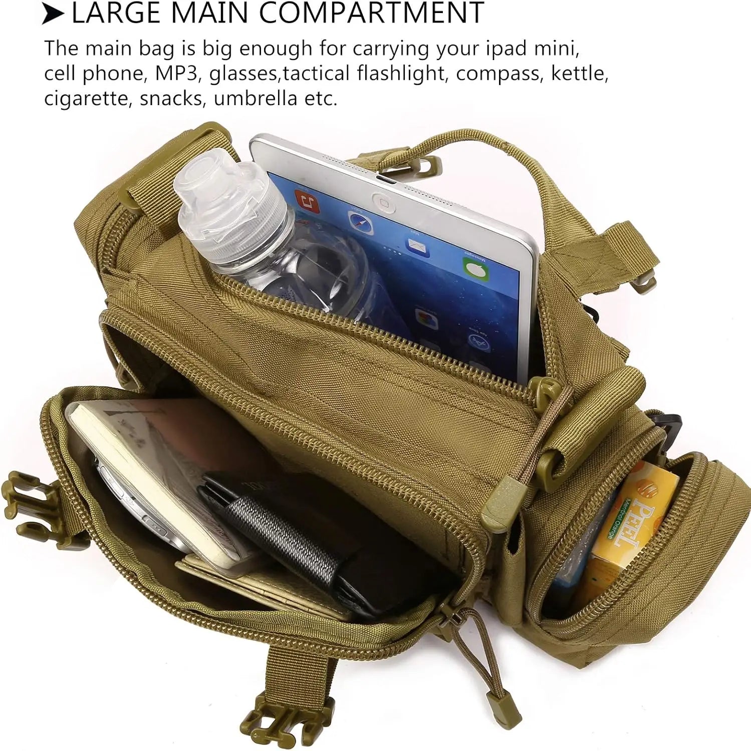 Sac Bandoulière Nylon Outdoor Fermeture Éclair - Camp de Base Farzen