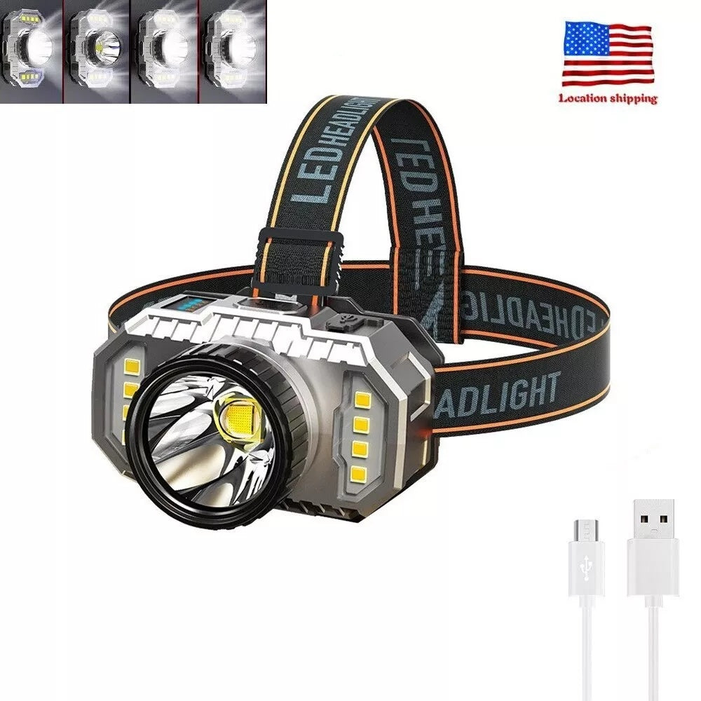 Lampe Frontale LED Rechargeable USB - Camping Randonnée 100g - Camp de Base Farzen