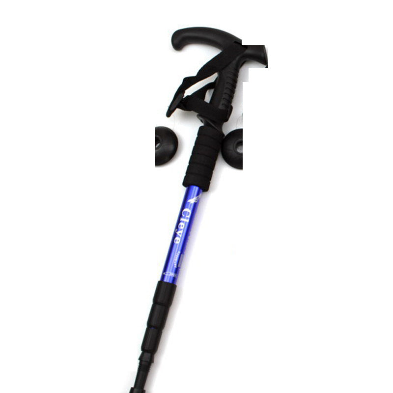 Bâton Randonnée Aluminium Poignée T Anti-Choc - 370g - Camp de Base Farzen