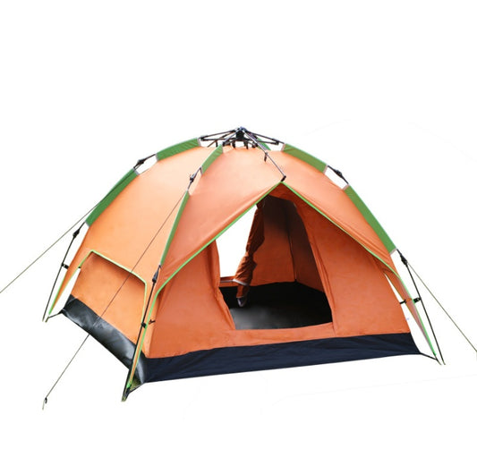 Tente Camping Automatique 3-4 Personnes - Double Porte 220x200cm - Camp de Base Farzen