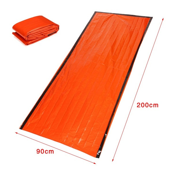 Sac de Couchage Urgence Aluminium - Kit Survie Isolation Thermique 200g - Camp de Base Farzen
