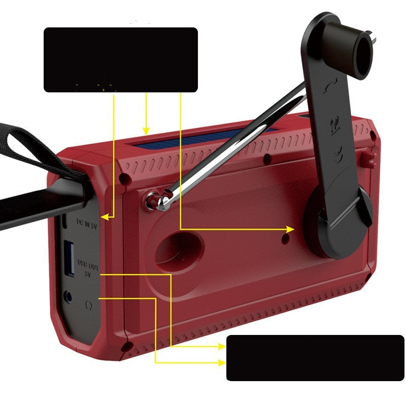 Radio d'Urgence Solaire - Manivelle LED Outdoor Survie - Camp de Base Farzen