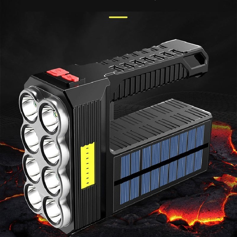 Lampe Torche Solaire & USB LED Puissante | Rechargeable, Power Bank & Urgence - Camp de Base Farzen