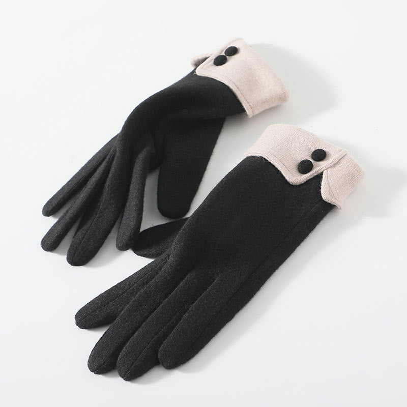 Gants Femme Cachemire Épais - Écran Tactile Chauds Coupe-Vent 23cm - Camp de Base Farzen