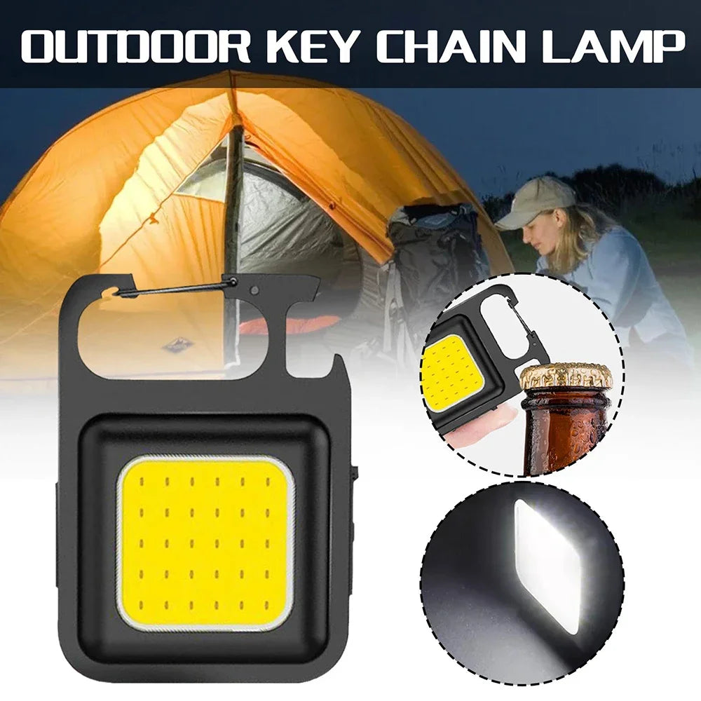 Lampe Torche Porte-Clés LED COB - Camping Magnétique 50g - Camp de Base Farzen