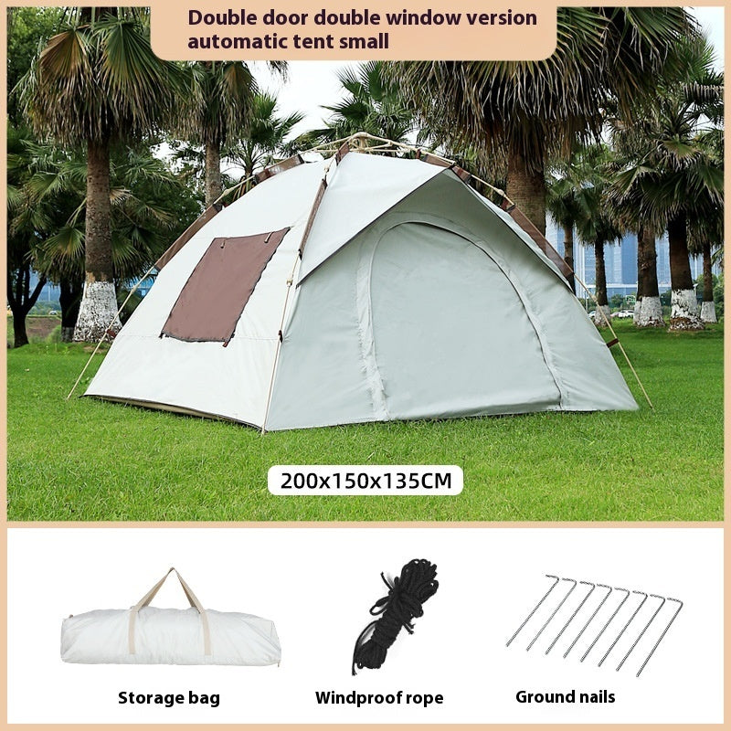 Tente Camping Automatique Pop-Up - Montage Instantané 2-4 Personnes - Camp de Base Farzen