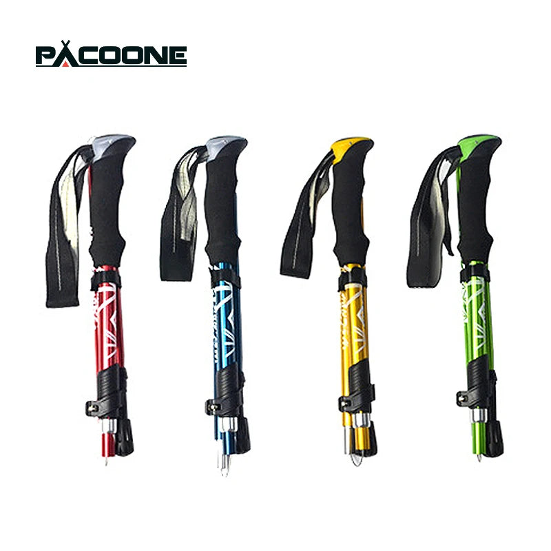 Bâton Randonnée 5 Sections Pliable - Télescopique Portable - Camp de Base Farzen