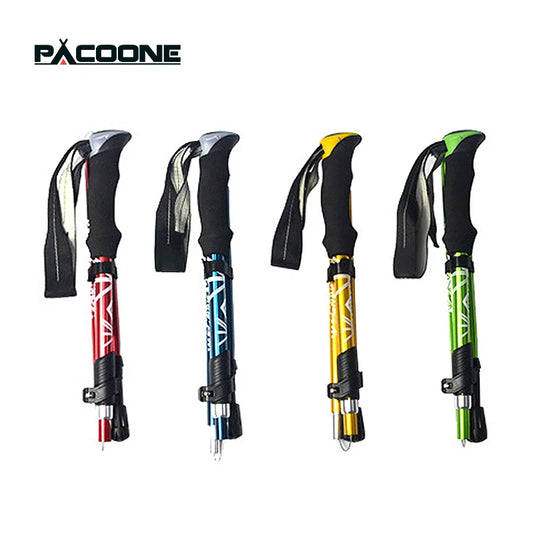 Bâton Randonnée 5 Sections Pliable - Télescopique Portable - Camp de Base Farzen
