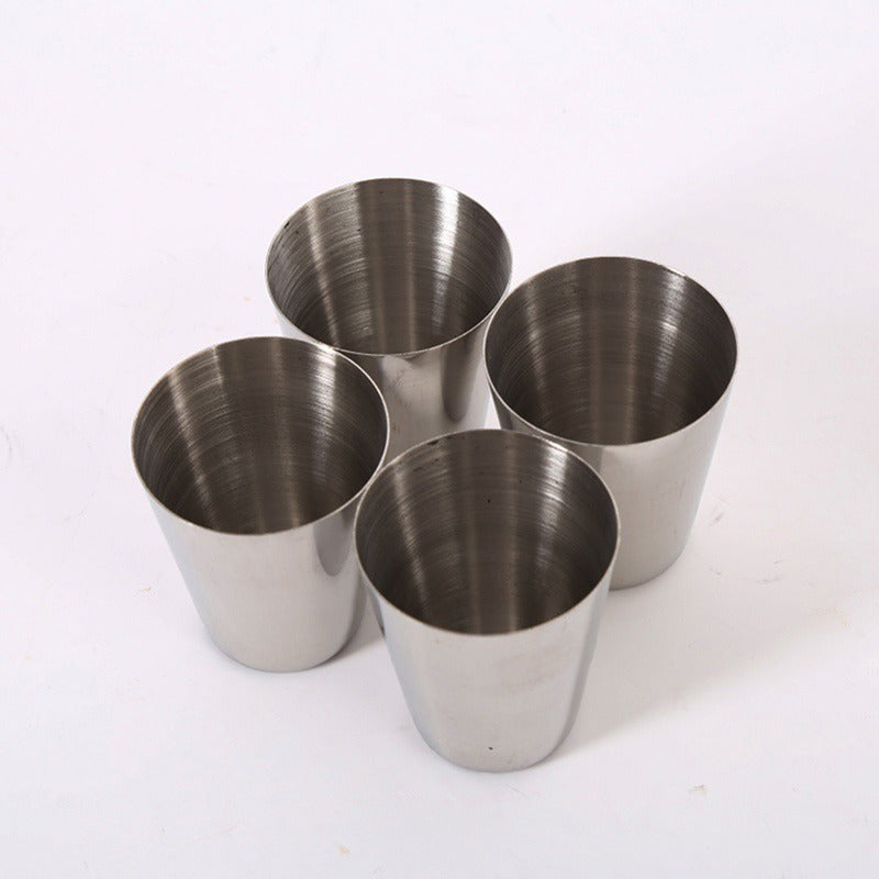 Set 6 Tasses Acier Inoxydable avec Housse Camping - Camp de Base Farzen