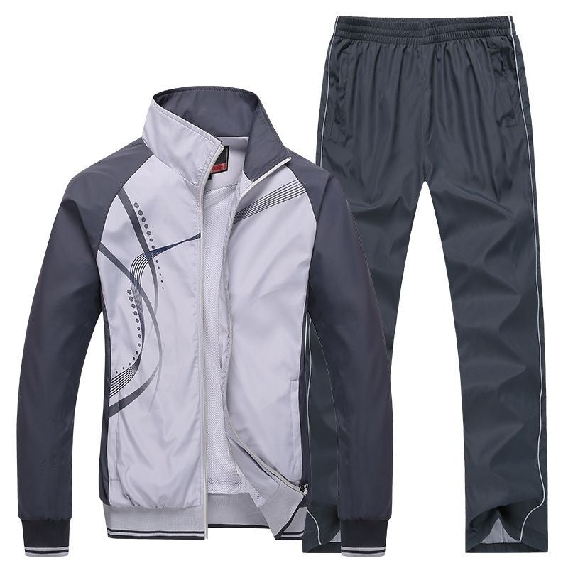 Tenue Sport Couple Mixte - Survêtement Rayures Printemps-Automne 710g - Camp de Base Farzen