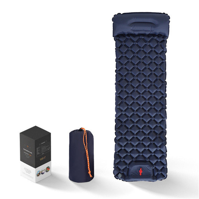 Matelas Gonflable Camping - Oreillers Intégrés 190x60cm Ultra-Léger - Camp de Base Farzen