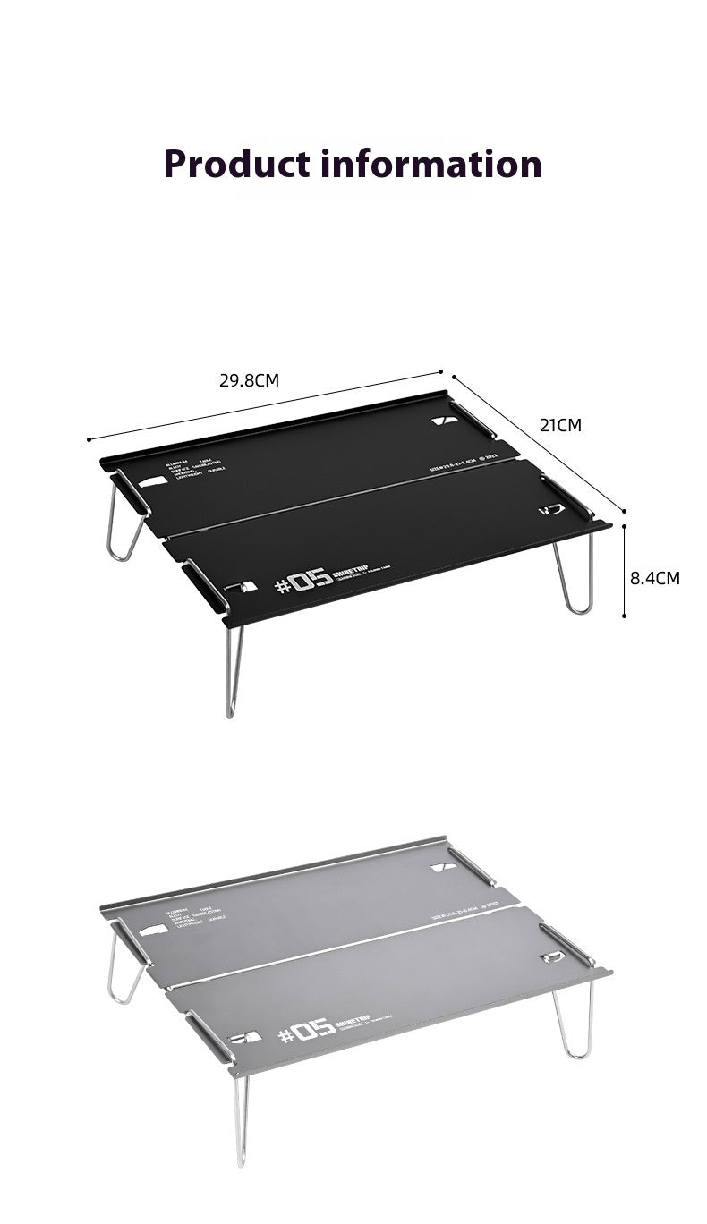 Table Pliante Camping Aluminium - Légère et Portable - Camp de Base Farzen