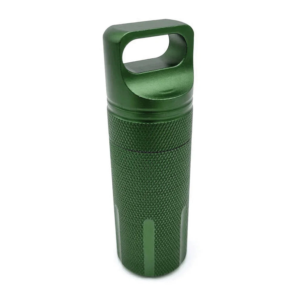 Capsule Survie Étanche - Conteneur Médicaments Outdoor - Camp de Base Farzen