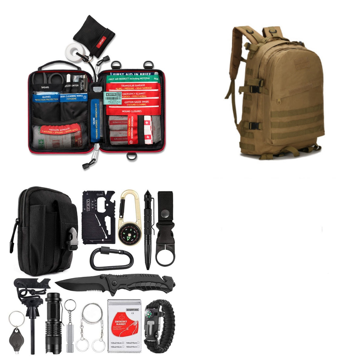 Outil Multifonction Camping Urgence - Kit SOS Outdoor - Camp de Base Farzen