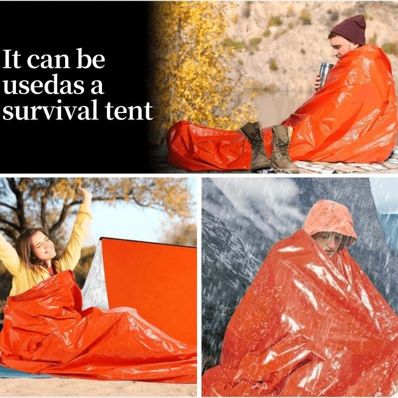 Sac Couchage Urgence Bivouac - Thermique Imperméable 72g - Camp de Base Farzen