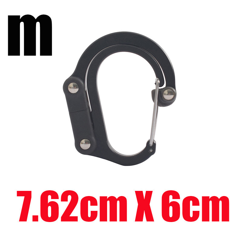Mousqueton Hybride 3-en-1 Rotatif - Clip Multifonction 18kg - Camp de Base Farzen