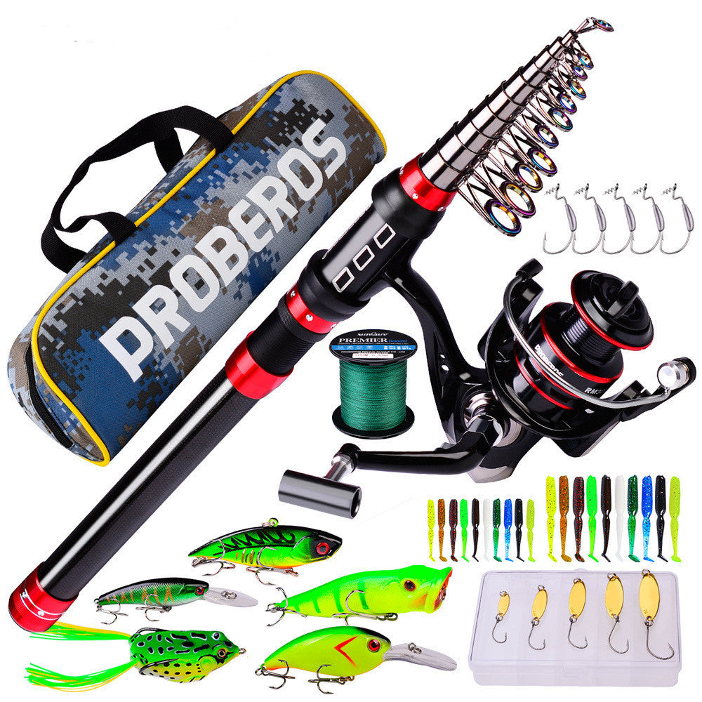 Kit Pêche Complet Canne Moulinet - Ensemble Débutant & Experts - Camp de Base Farzen