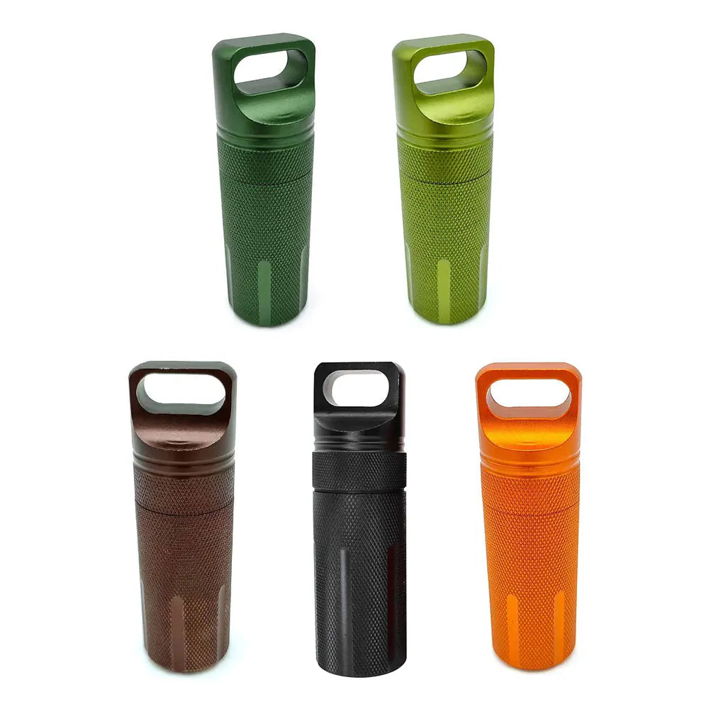 Capsule Survie Étanche - Conteneur Médicaments Outdoor - Camp de Base Farzen