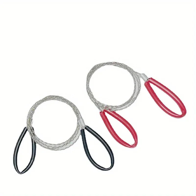 Scie Fil Inox Poche - Poignée Doigts Survie Ultra-Légère 68cm - Camp de Base Farzen