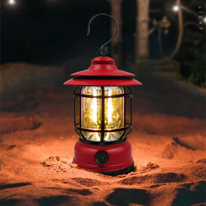 Lampe Camping LED Rechargeable Rétro - Ambiance 5W Gradation Continue - Camp de Base Farzen