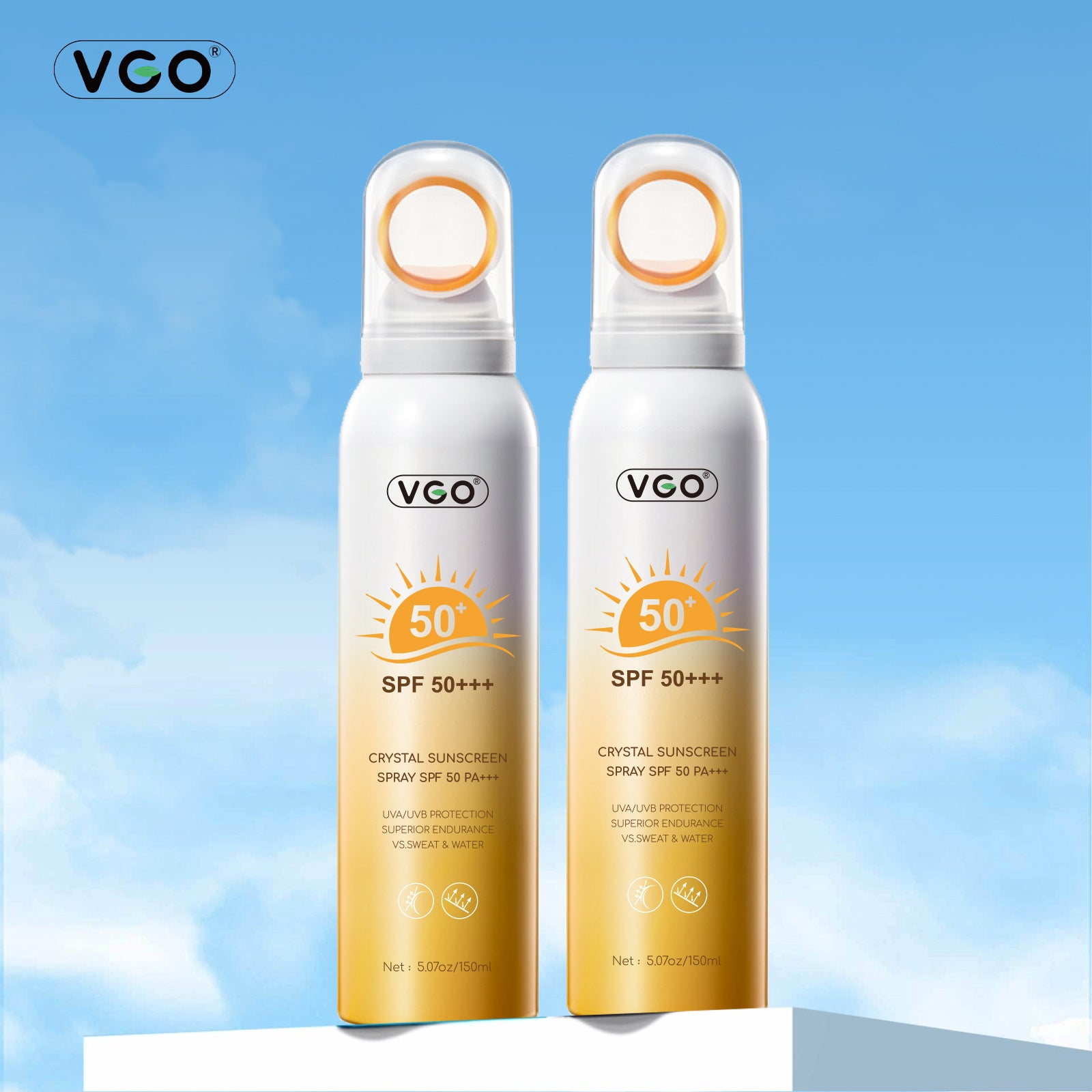 Crème Solaire Spray CRYSTAL SPF 50+ PA++++ - Protection UV Maximale Outdoor - Camp de Base Farzen