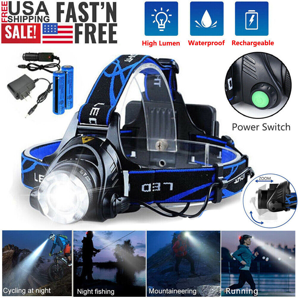 Lampe Frontale LED Rechargeable - Zoom 3 Modes + Batteries - Camp de Base Farzen