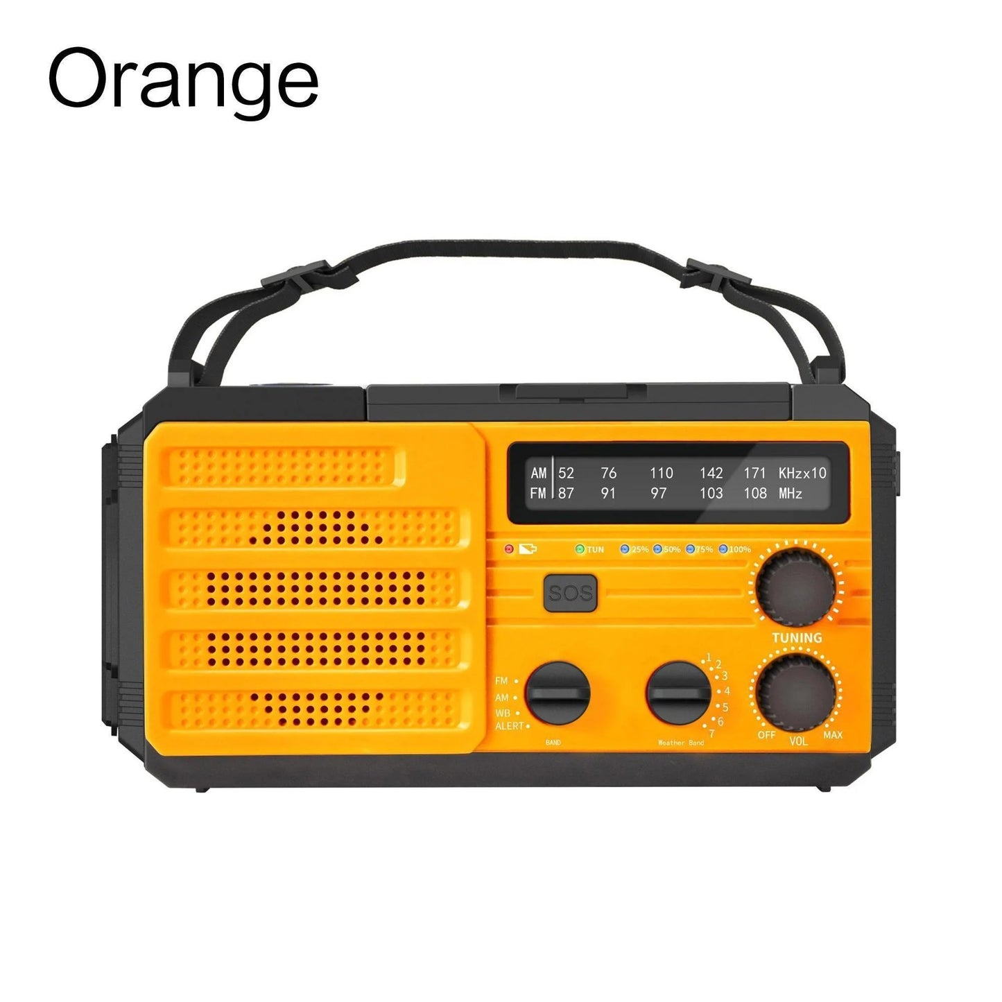 Radio Météo Urgence FM AM WB - Solaire Manivelle 2000mAh LED - Camp de Base Farzen