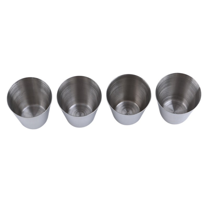 Set 6 Tasses Acier Inoxydable avec Housse Camping - Camp de Base Farzen