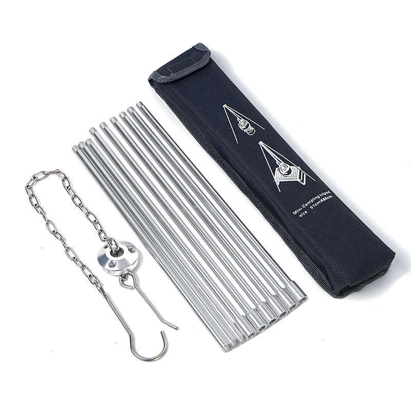 Trépied Feu de Camp Aluminium Support Barbecue Pliable - Camp de Base Farzen