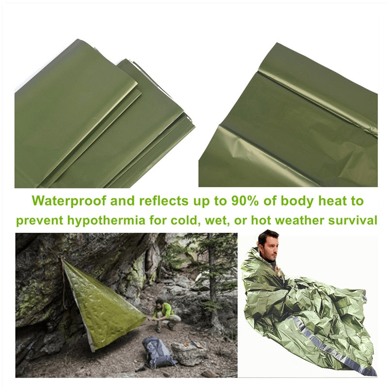 Sac Couchage Urgence Bivouac - Thermique Imperméable 72g - Camp de Base Farzen