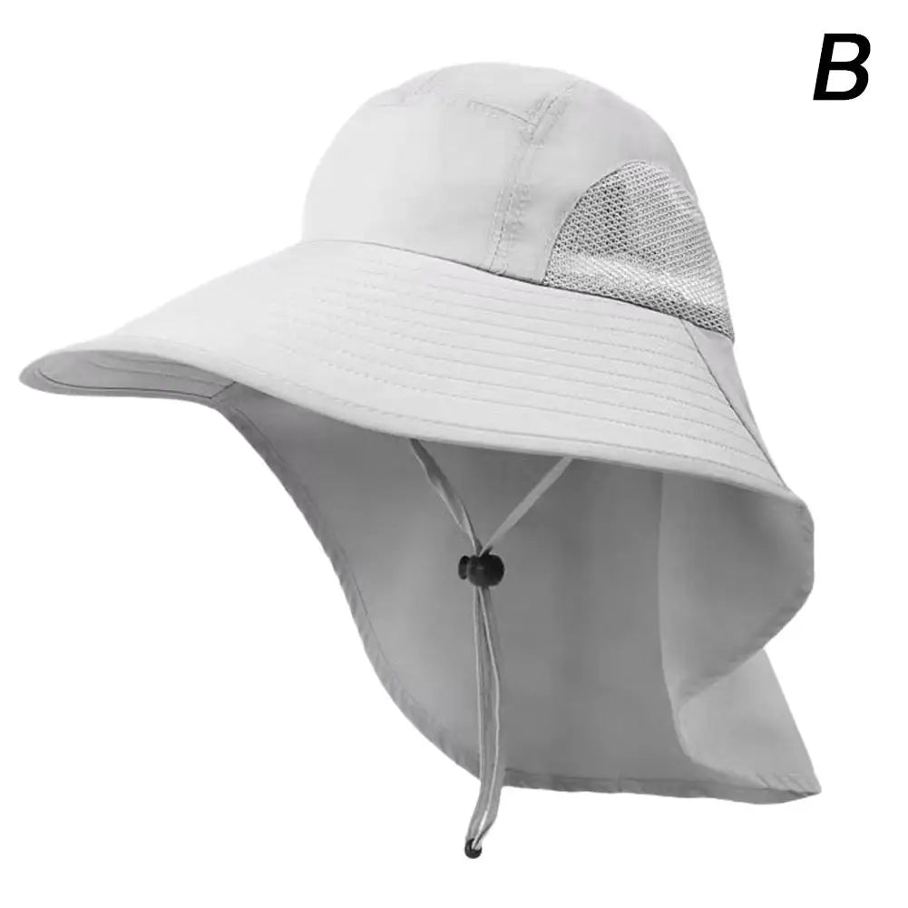 Chapeau Large Bord Rabat Nuque Anti-UV - Ajustable Polyester Outdoor - Camp de Base Farzen