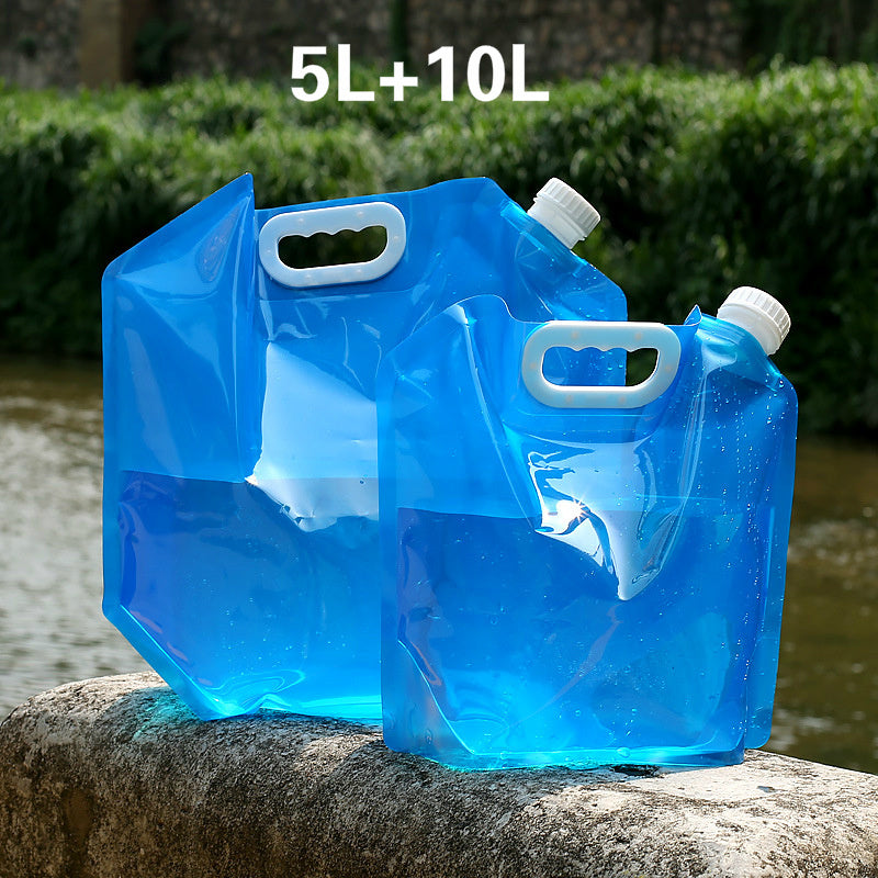 Sac à Eau Pliable PVC 5L/10L Conteneur Portable Camping - Camp de Base Farzen