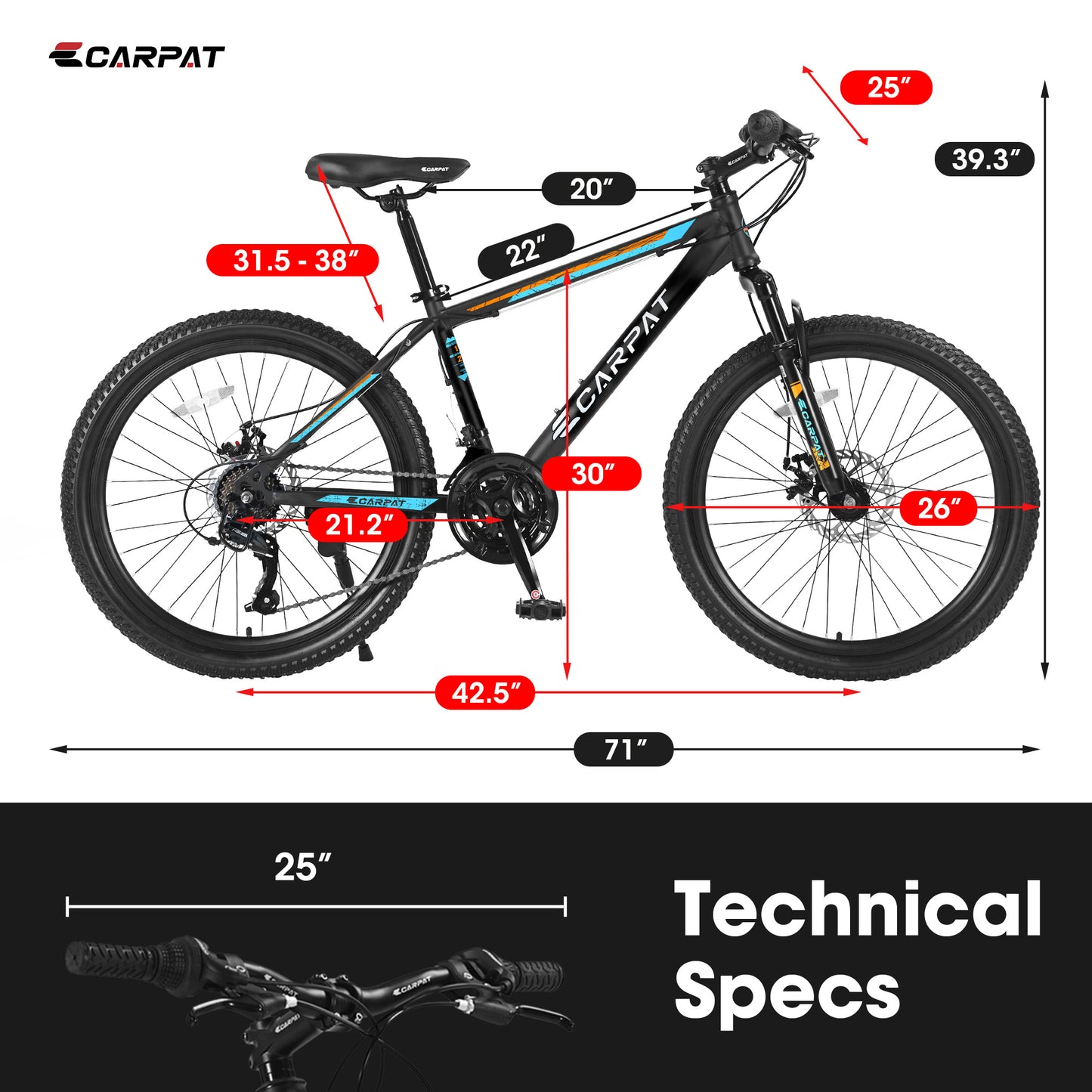 VTT Performance Noir-Bleu - Design Moderne Premium - Camp de Base Farzen