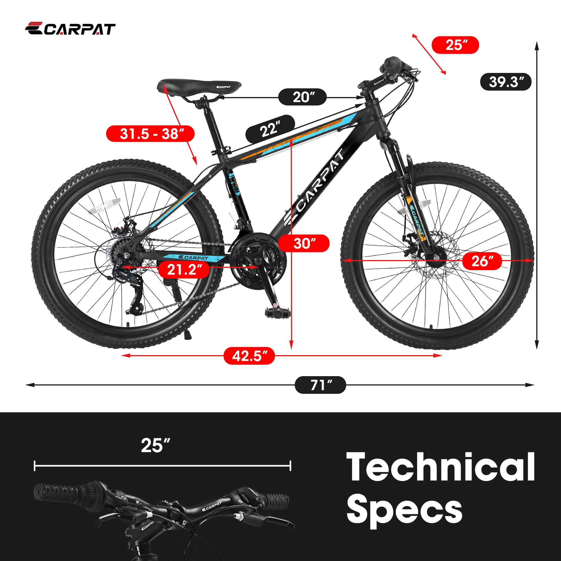 VTT Performance Noir-Bleu - Design Moderne Premium - Camp de Base Farzen