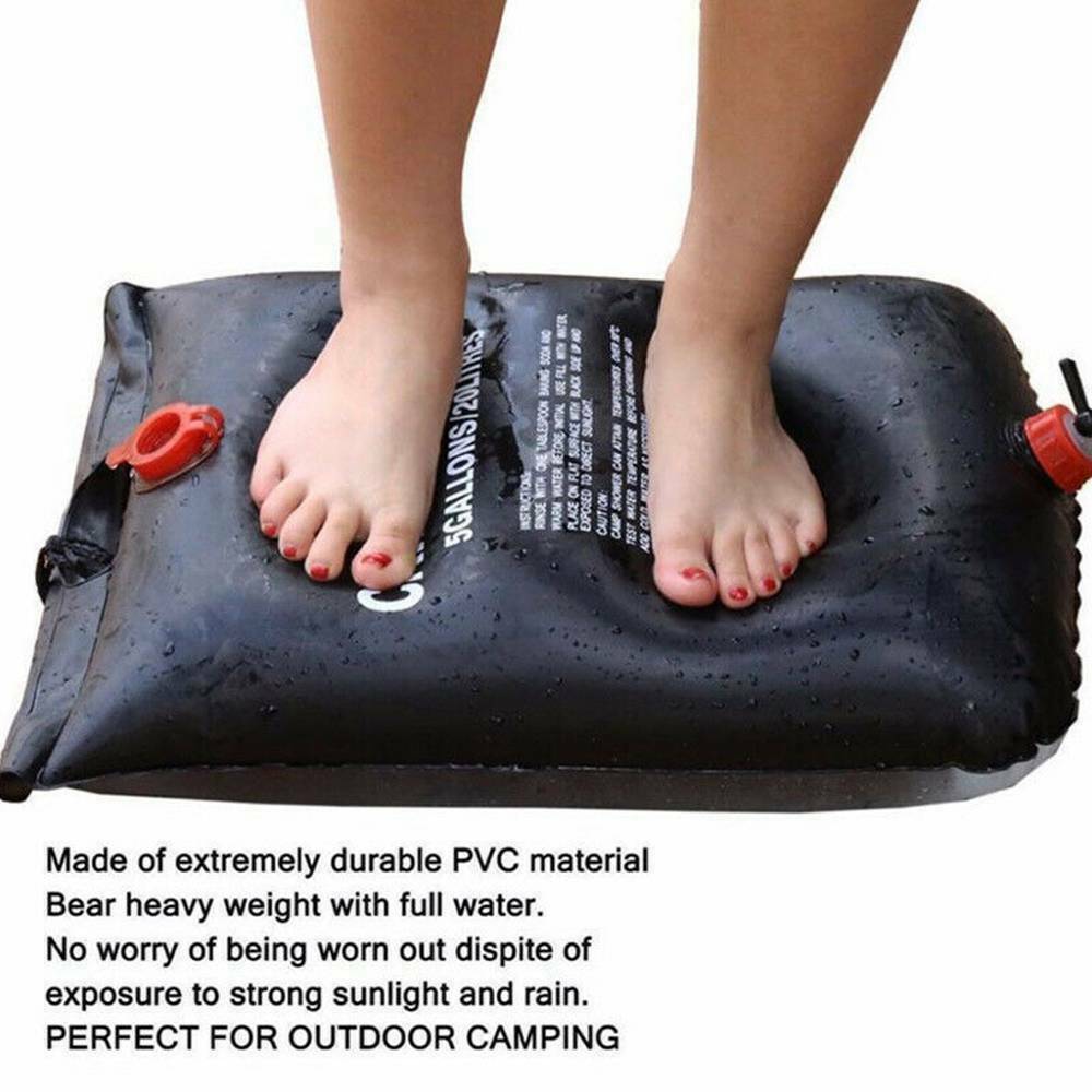 Douche de camping portable compacte de 20 L - Chauffage solaire - Camp de Base Farzen
