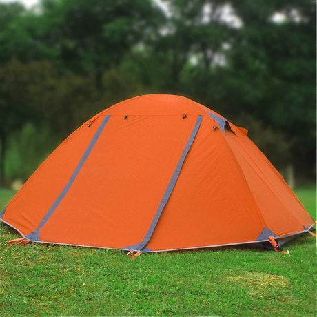 Tente Imperméable Double Couche 2 Places - Poteaux Aluminium Ultra-Résistante - Camp de Base Farzen