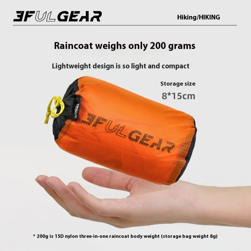 Poncho Imperméable 3 en 1 Ultraléger - Silicone 15D 200g - Camp de Base Farzen