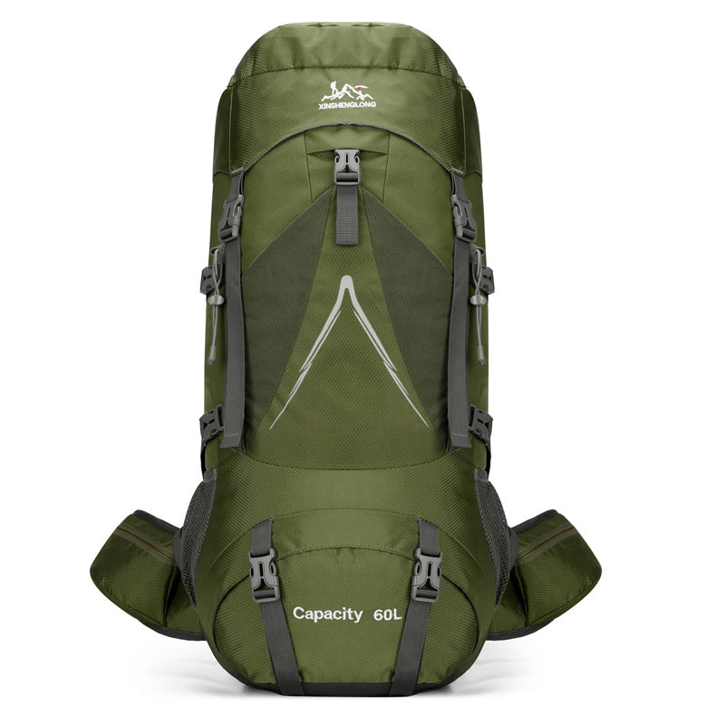 Sac à dos de randonnée en plein air, grande capacité, 60 L, en nylon, pour voyage, camping, randonnée - Camp de Base Farzen