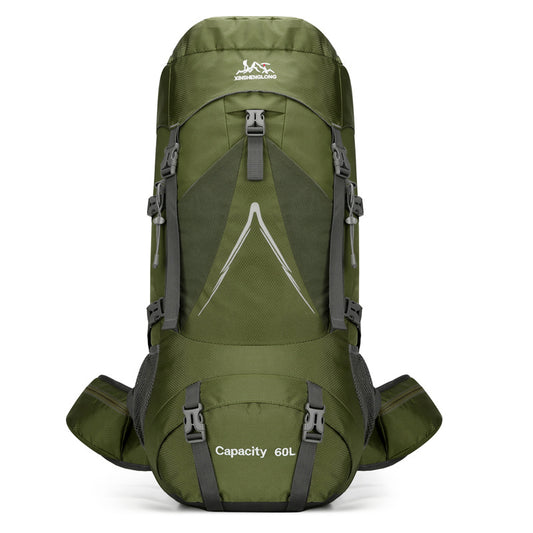 Sac à dos de randonnée en plein air, grande capacité, 60 L, en nylon, pour voyage, camping, randonnée - Camp de Base Farzen