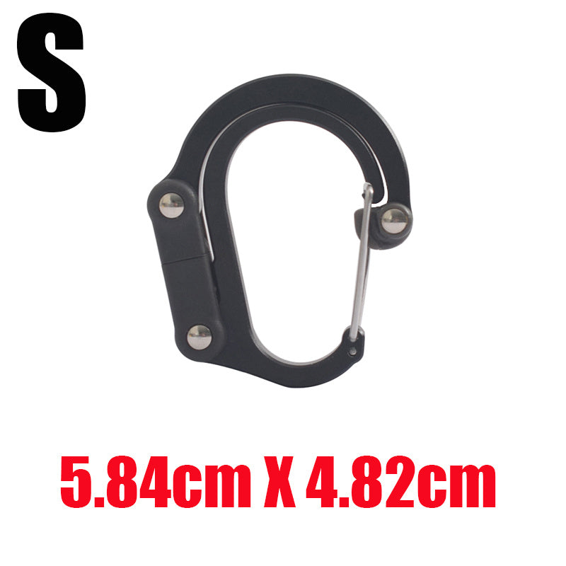 Mousqueton Hybride 3-en-1 Rotatif - Clip Multifonction 18kg - Camp de Base Farzen